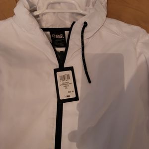 Nice white wind jacket.